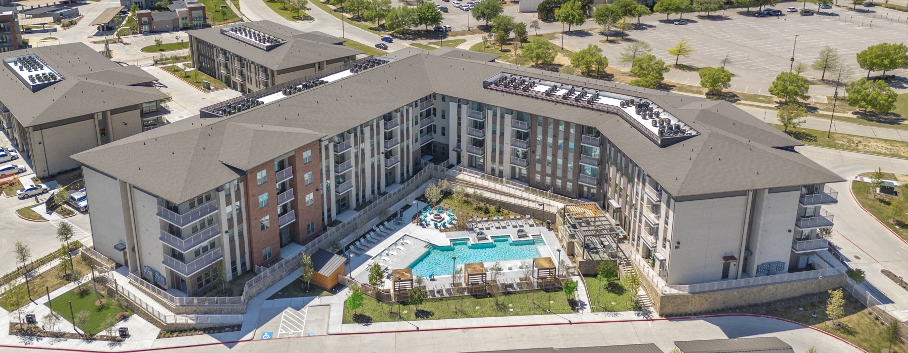 Bird’s eye view of the community.